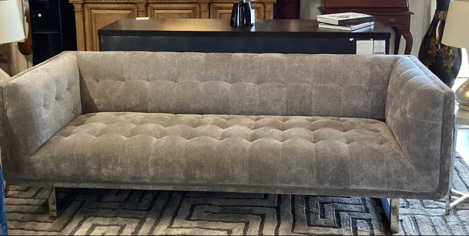 Gray Velvet Modern Sofa|3105