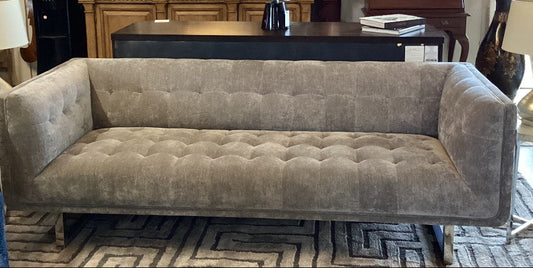 Gray Velvet Modern Sofa|3105