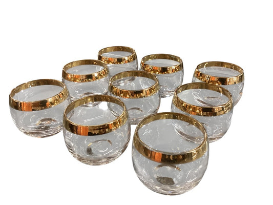 MCM Roly Poly style set of 9 glasses|2952