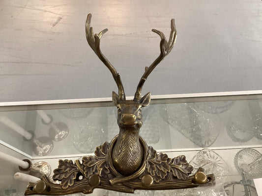 Deer head w/ leaves 4 hooks|2856