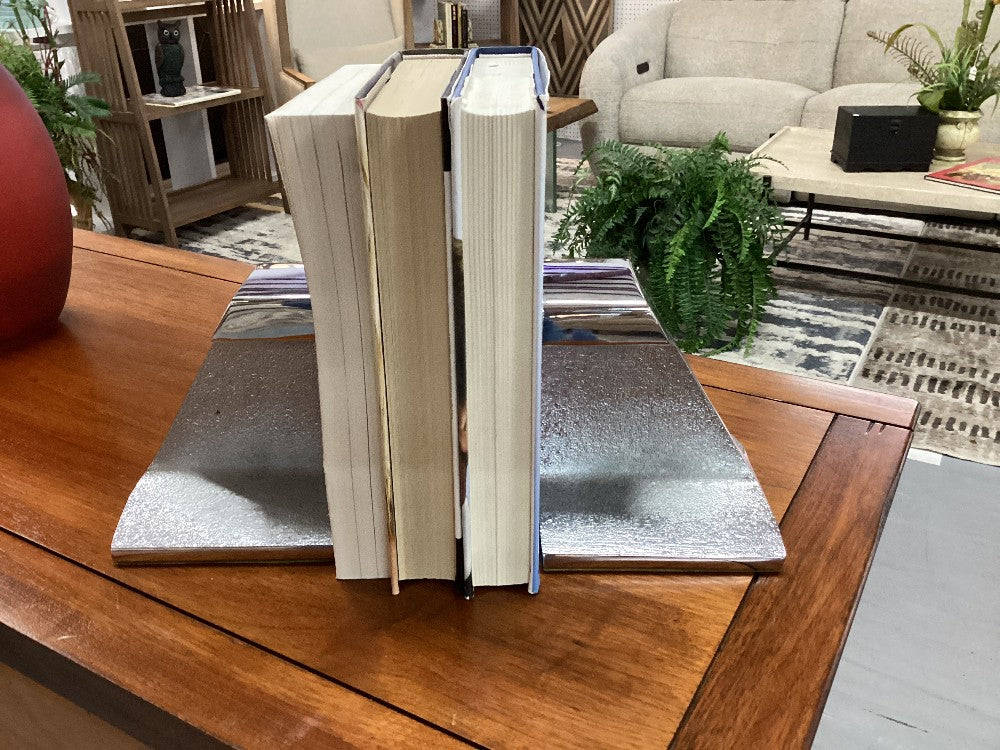 Railroad tie chrome dipped bookends|3335
