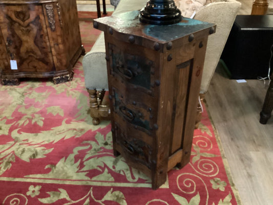 Rustic 3 drawer table|3399