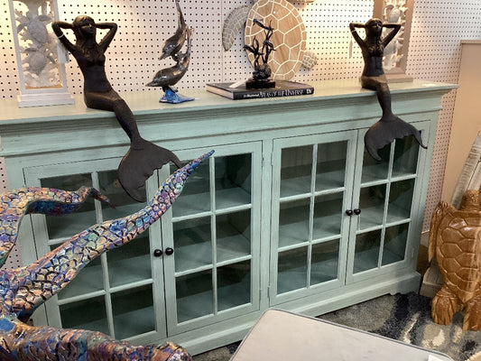 Distressed Credenza 17’ D  41 1/2 H 74 1/2|3431