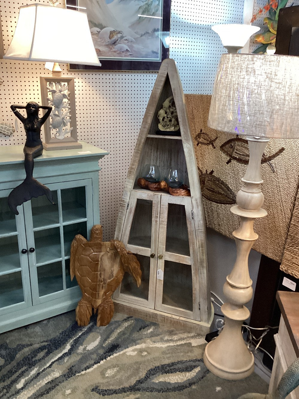 Canoe Display Cabinet 61 1/2 H 28 W 12 D|3435