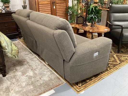 Brown cloth electric reclining sofa|3739