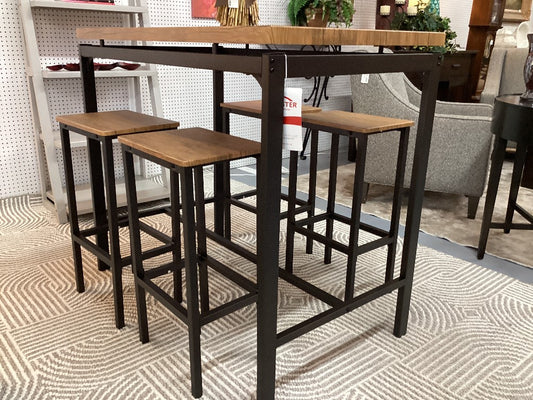 Coaster Santana high top table with 4 stools|3793