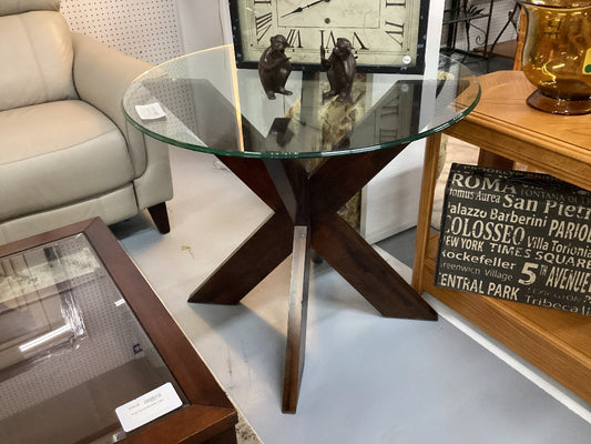 Glass top Side Table|3925