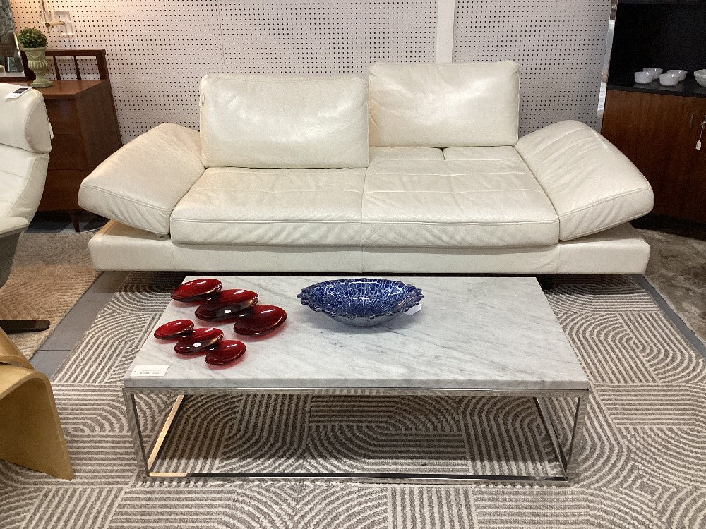 White leather modern sofa|4097