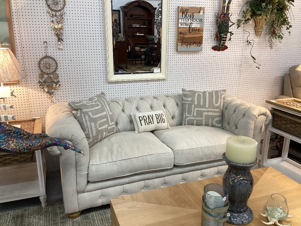 Cream Linen Sofa|4192