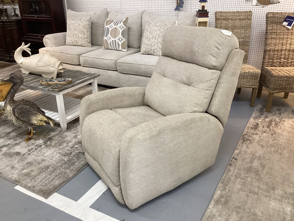 Beige Fabric electric recliner|4517