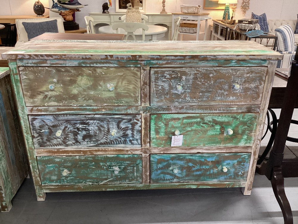 6 Drawer Multi Color Dresser|5100