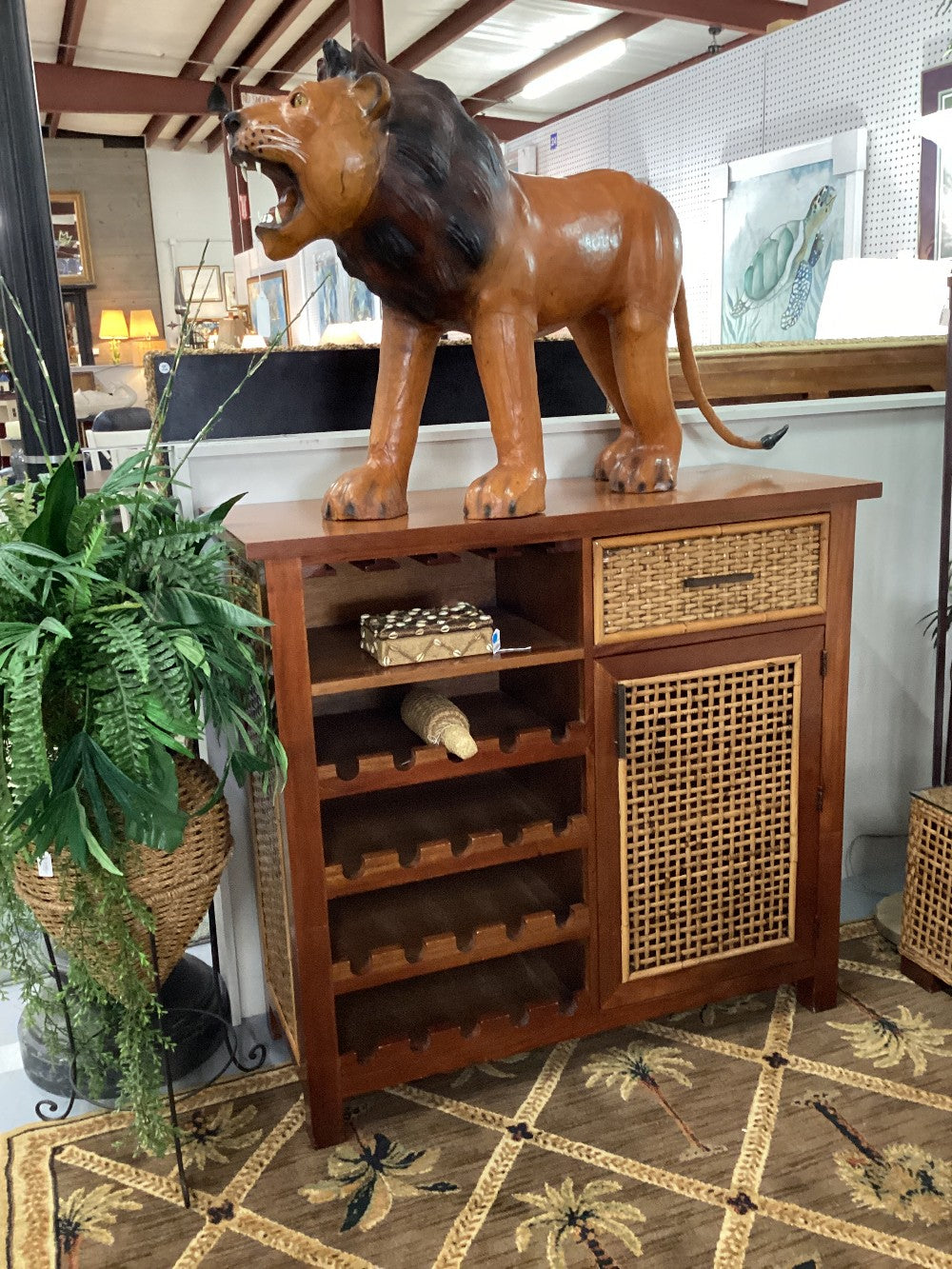Wood and Ratan bar|5156