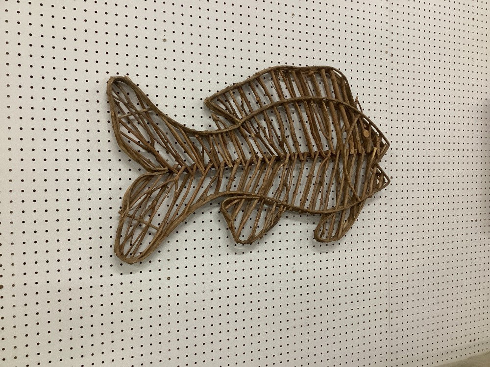 Rustic twig Fish artwork|5192
