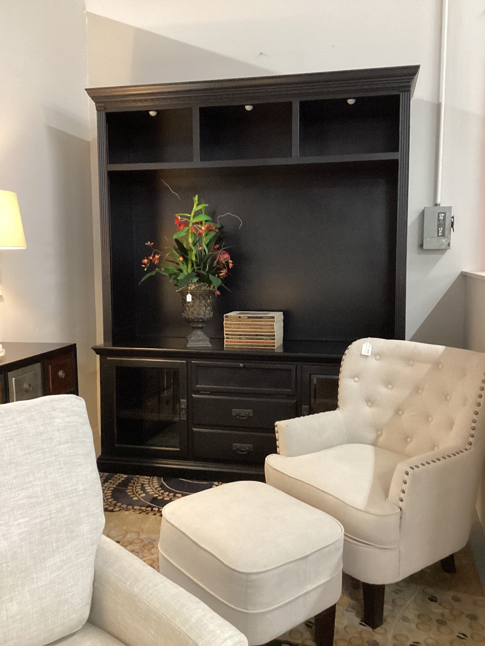 Black wall unit|5369