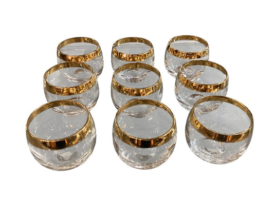 MCM Roly Poly style set of 9 glasses|2951