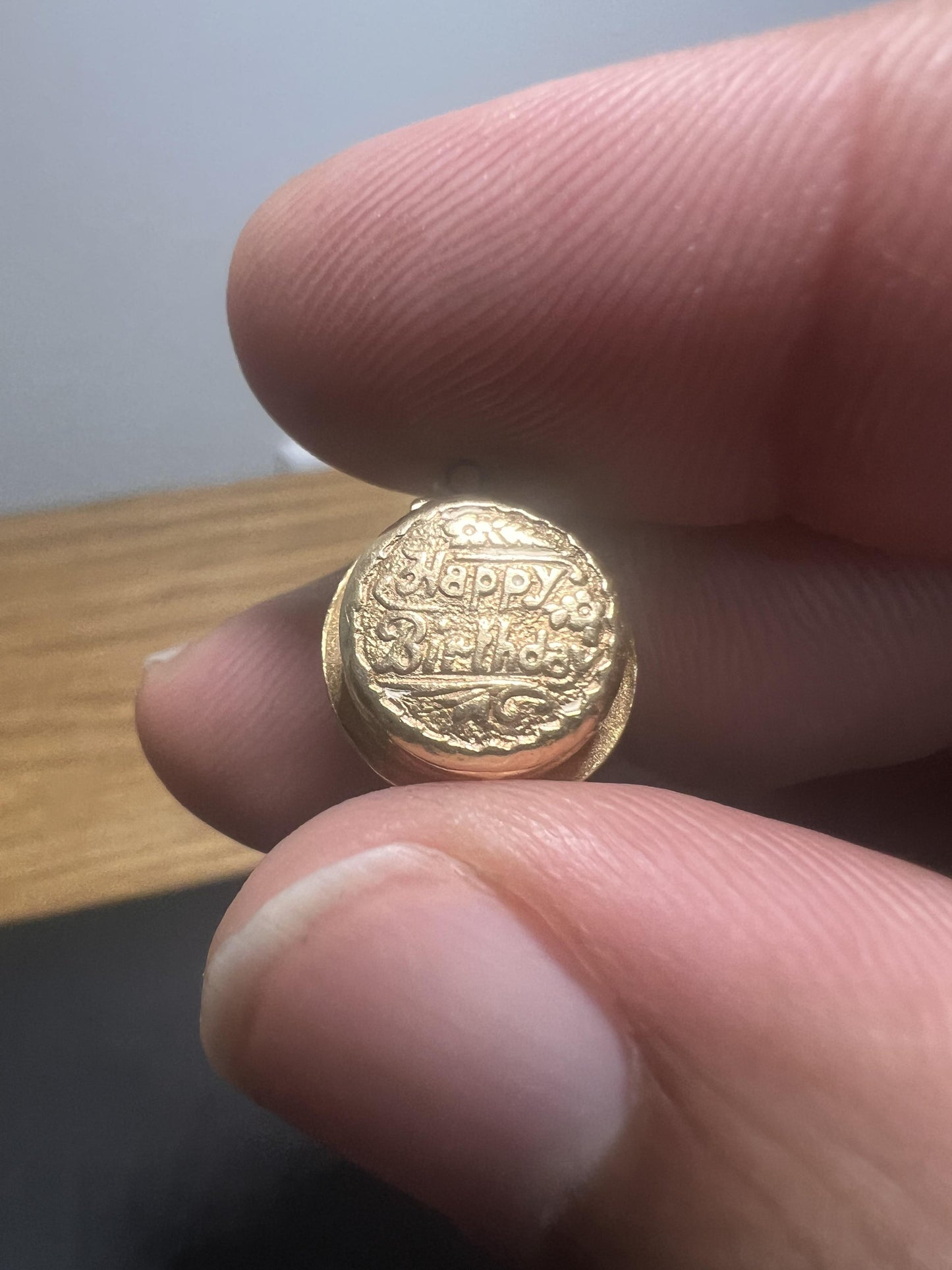 14k Gold Birthday Cake Charm