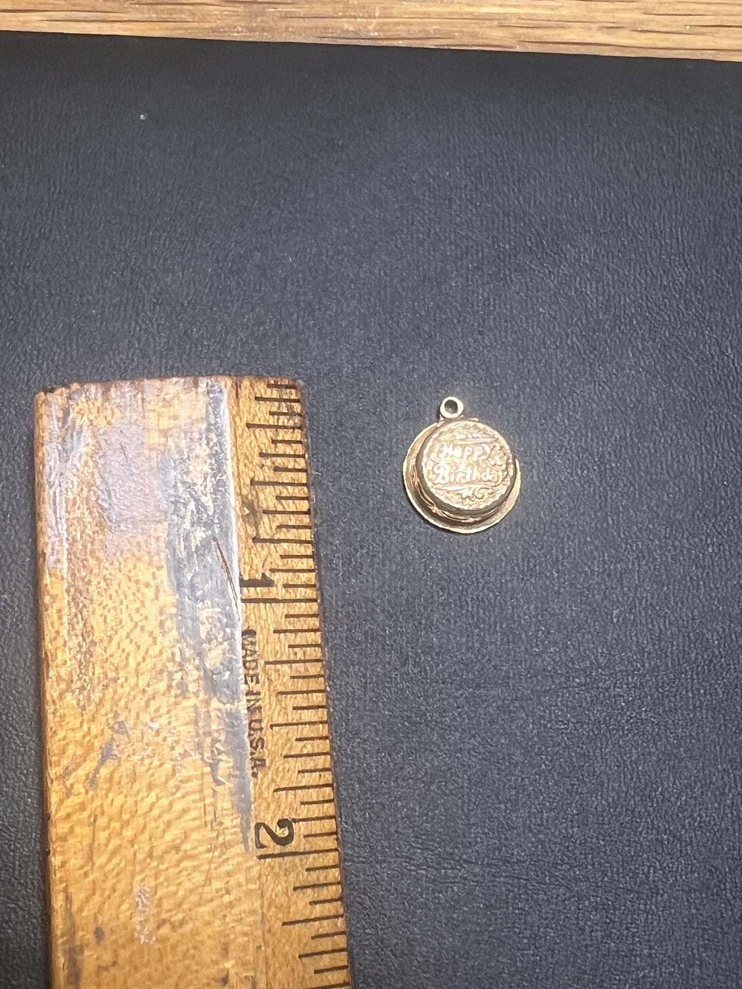 14k Gold Birthday Cake Charm