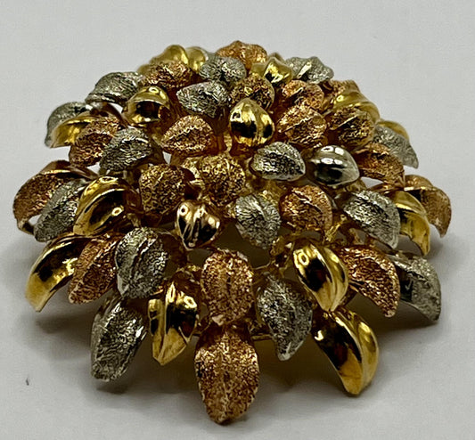 Tri-color Gold Brooch
