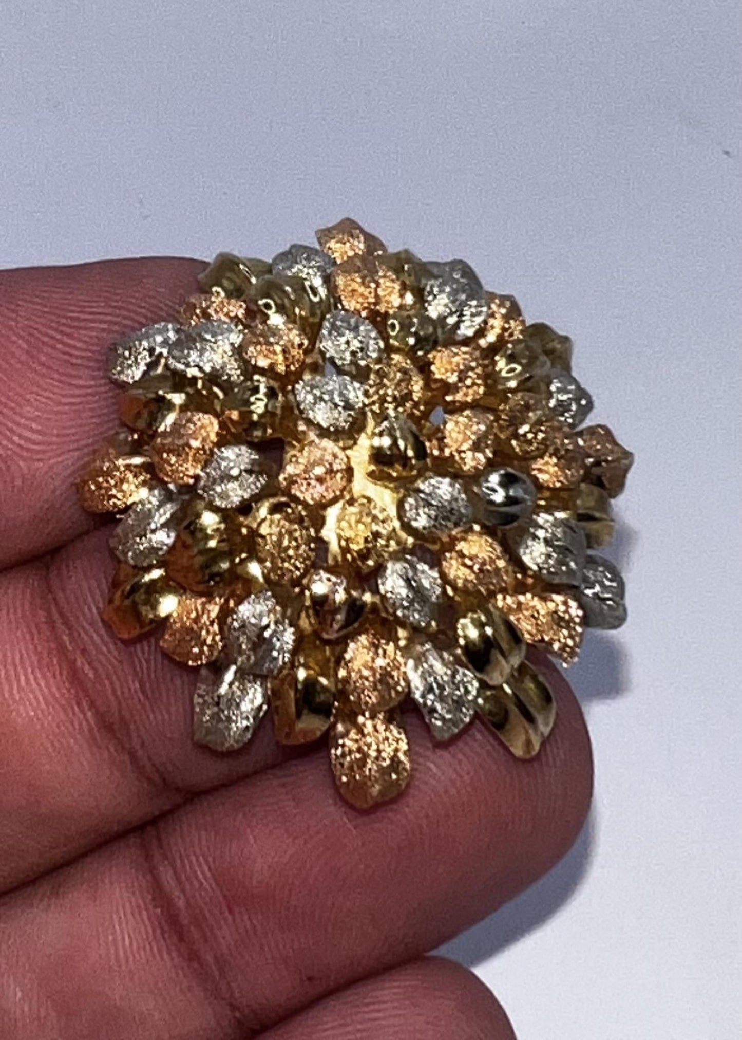 Tri-color Gold Brooch