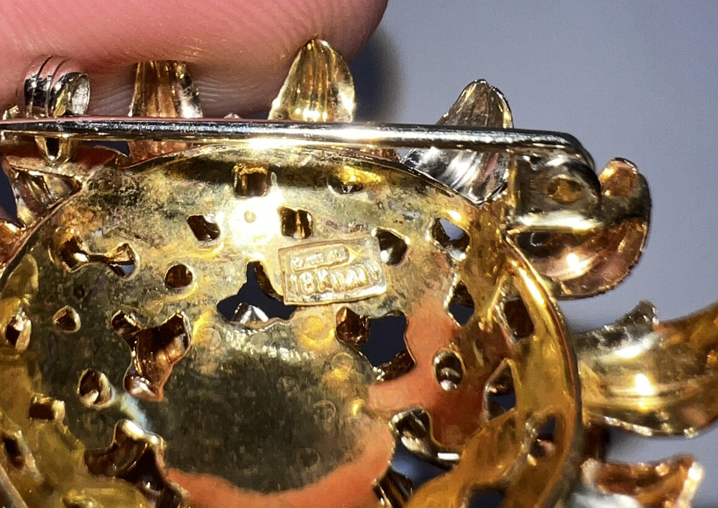 Tri-color Gold Brooch
