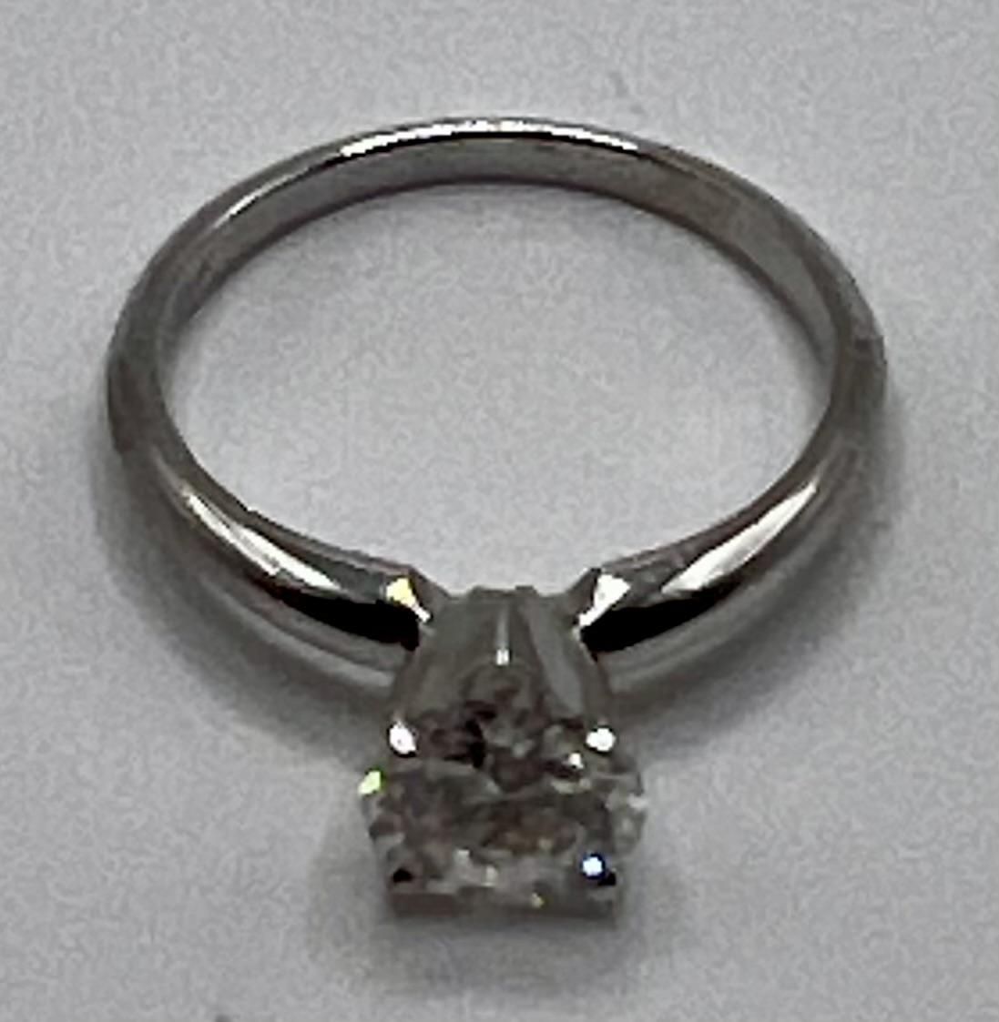 Diamond Solitaire Ring - 14kt White Gold