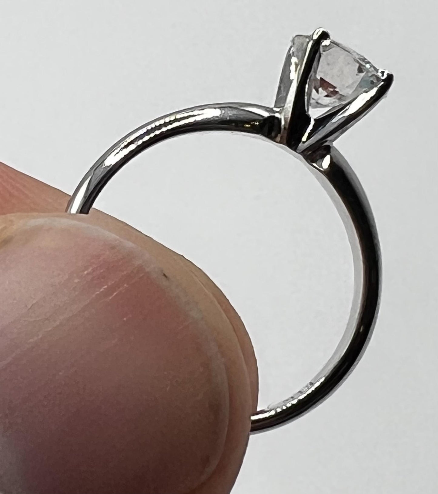 Diamond Solitaire Ring - 14kt White Gold