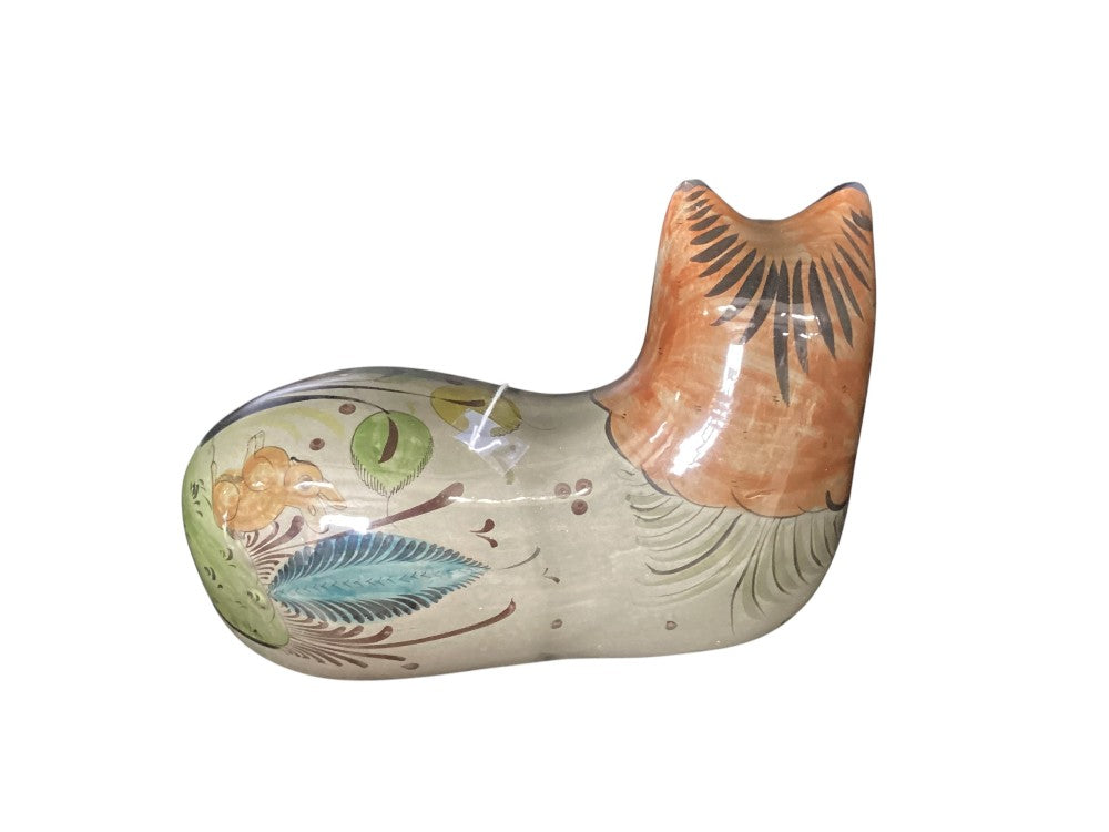 Vintage Tonala pottery cat folk art|2774