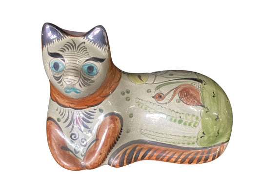 Vintage Tonala pottery cat folk art|2773