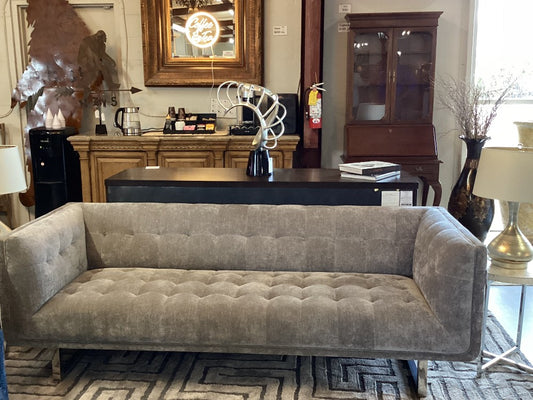Gray Velvet Modern Sofa|3105