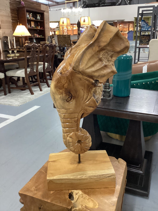 Teak Elephant Head|2684