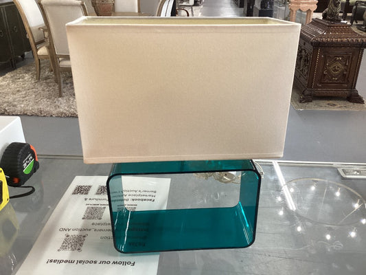 MCM teal acrylic lamp|2794