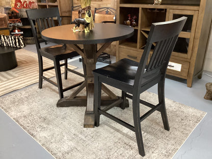 Pub table with 2 stools|3076