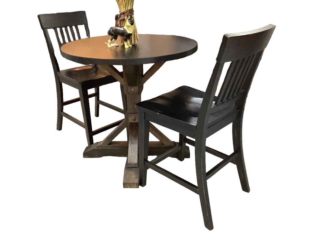 Pub table with 2 chairs