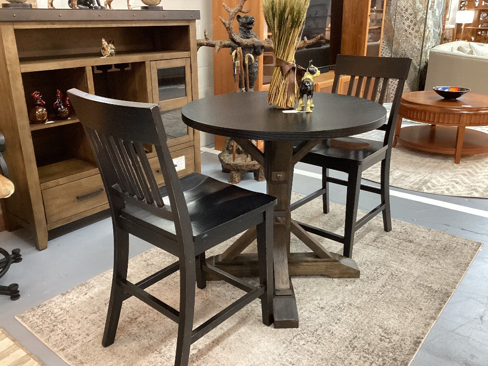 Pub table with 2 stools|3077