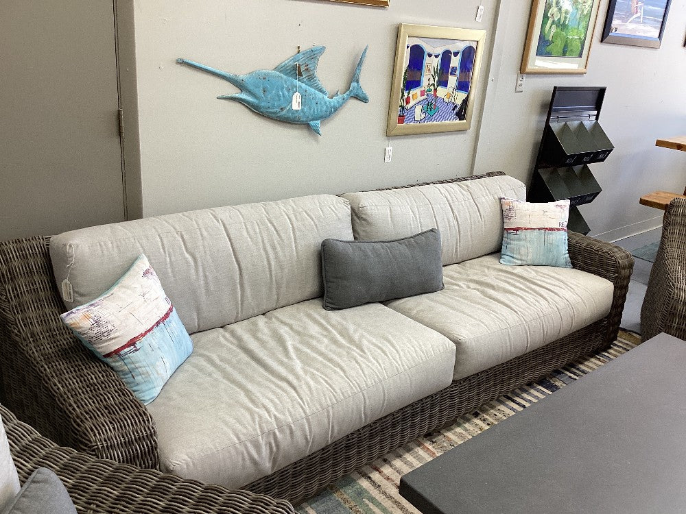 Sunbrella outdoor patio set couch and 2 chairs|3208