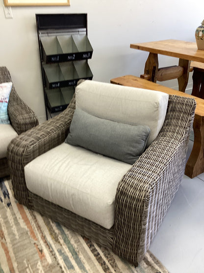 Sunbrella outdoor patio set couch and 2 chairs|3209