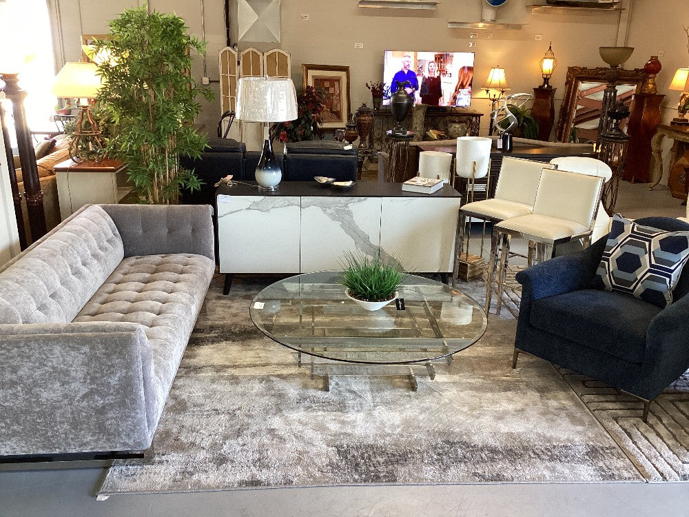 Pair crome and white leather stool|3215