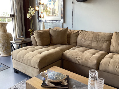 Cindy Crawford micro suede sectional|3223