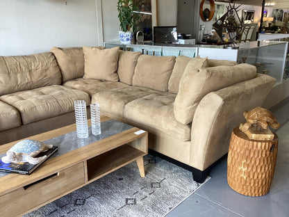 Cindy Crawford micro suede sectional|3224