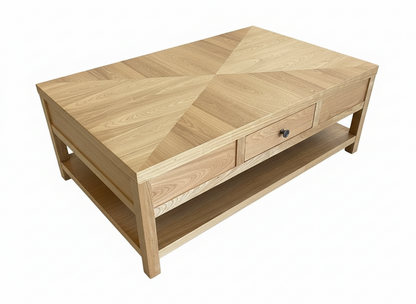 Wooden Coffee Table with Drawer