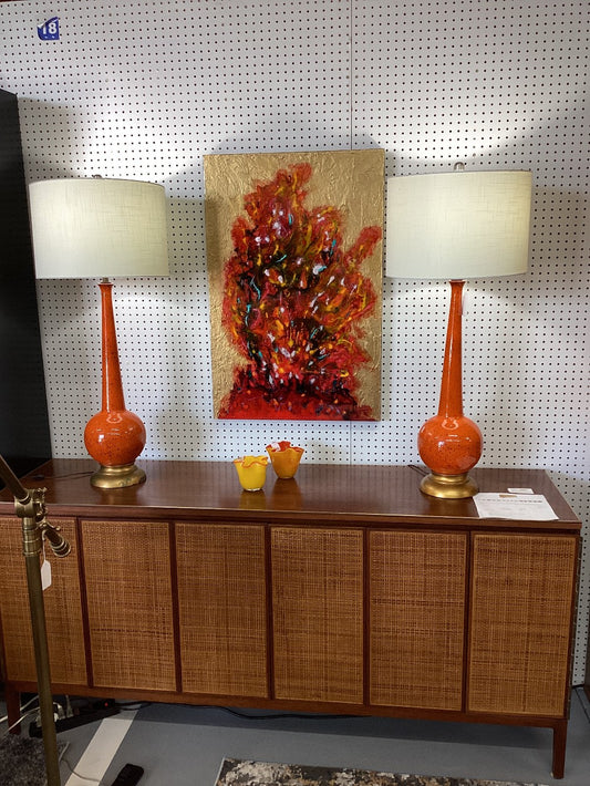 MCM Orange Lamps - Pair|3240