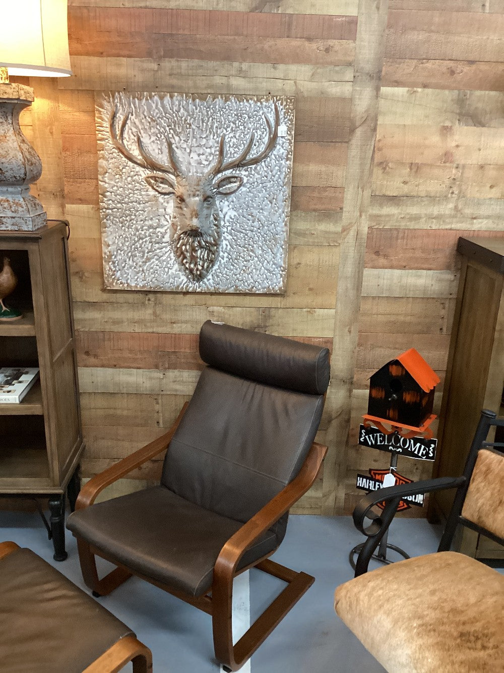 Deer square metal art|3245