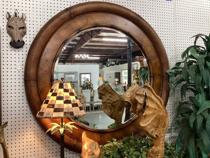 Round large Bahama style mirror|3298