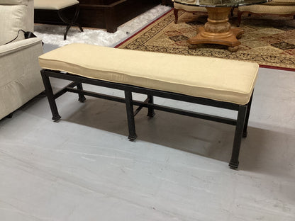 Metal bench with cushion|3330
