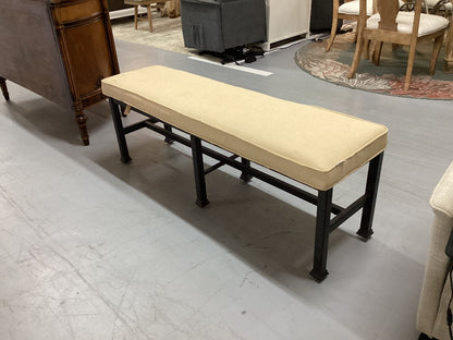 Metal bench with cushion|3331