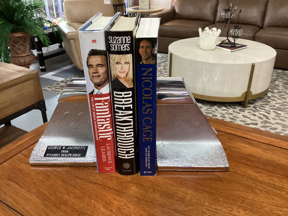 Railroad tie chrome dipped bookends|3334