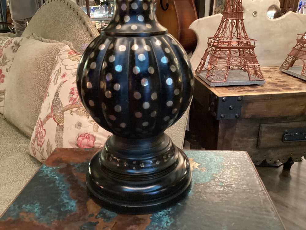 MCM black polka dot lamp|3365
