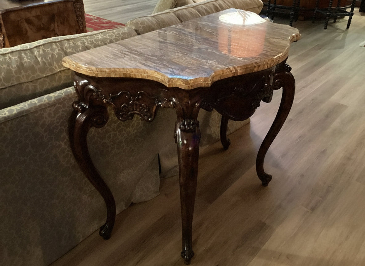 Theodore Alexander granite top console table|3376