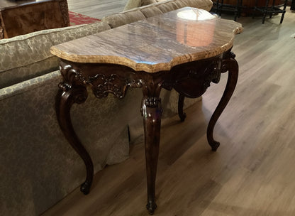 Theodore Alexander granite top console table|3376