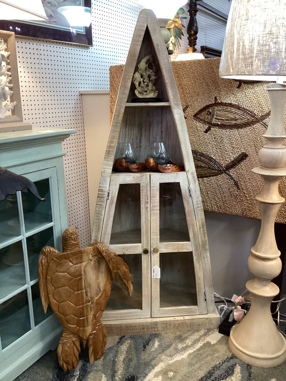 Canoe Display Cabinet 61 1/2 H 28 W 12 D|3433